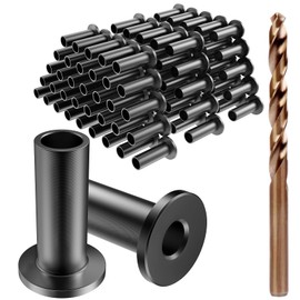 BLIKA 120 Pack Black Stainless Steel Protector Sleeves for 1/8" 5/32" or 3/16" Deck Cable Railing, for Wood/Composite Posts, T316 Marine Grade, Black Cable Railing Protector Sleeves