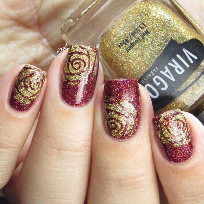 Whats Up Nails - Rose Petals Nail Stencils Stickers Vinyls