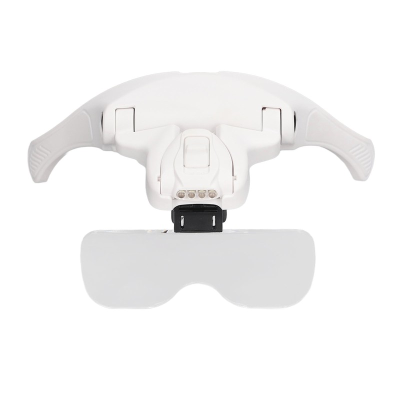 Headband Magnifier 4 LED Bright Lights 5 Detachable Optical Lenses