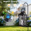 [2 Pack] TAKE ME Black 14" Solar Lanterns Outdoor Waterproof