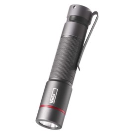 EMOS - CREE LED metal torch Ultibright 60 - shock-resistant and waterproof - super bright 170lm, max. 100m - with clip and handle - IP65 for indoor and outdoor use - grey