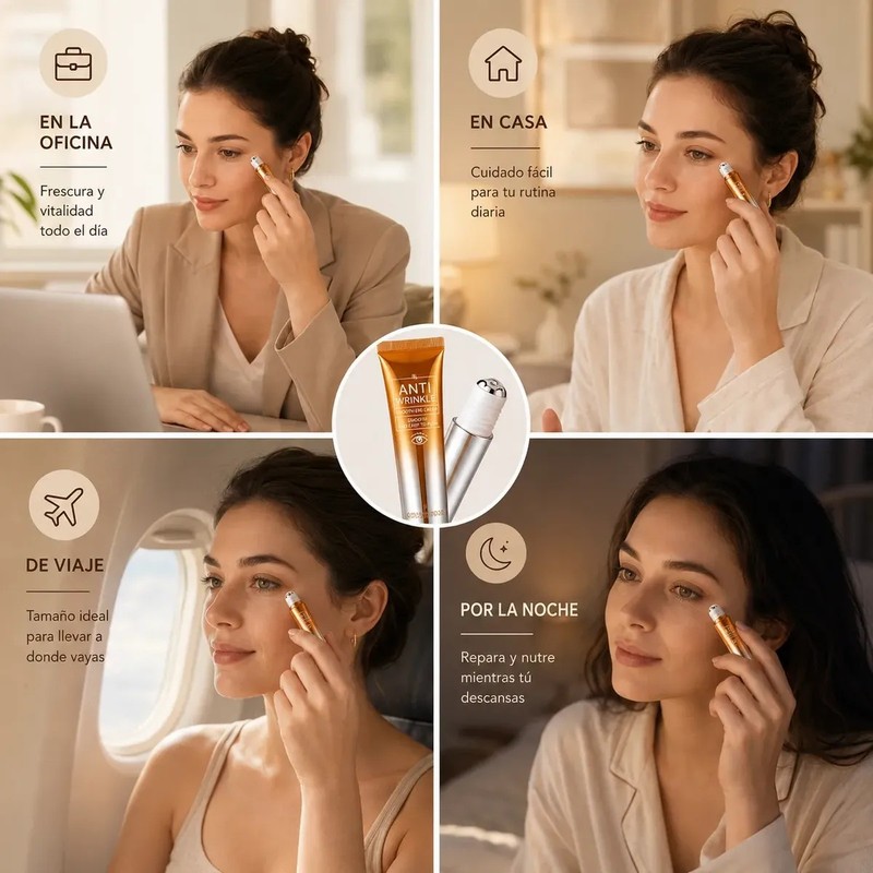 Crema Contorno De Ojos Roll On Antiarrugas Ojeras 20g