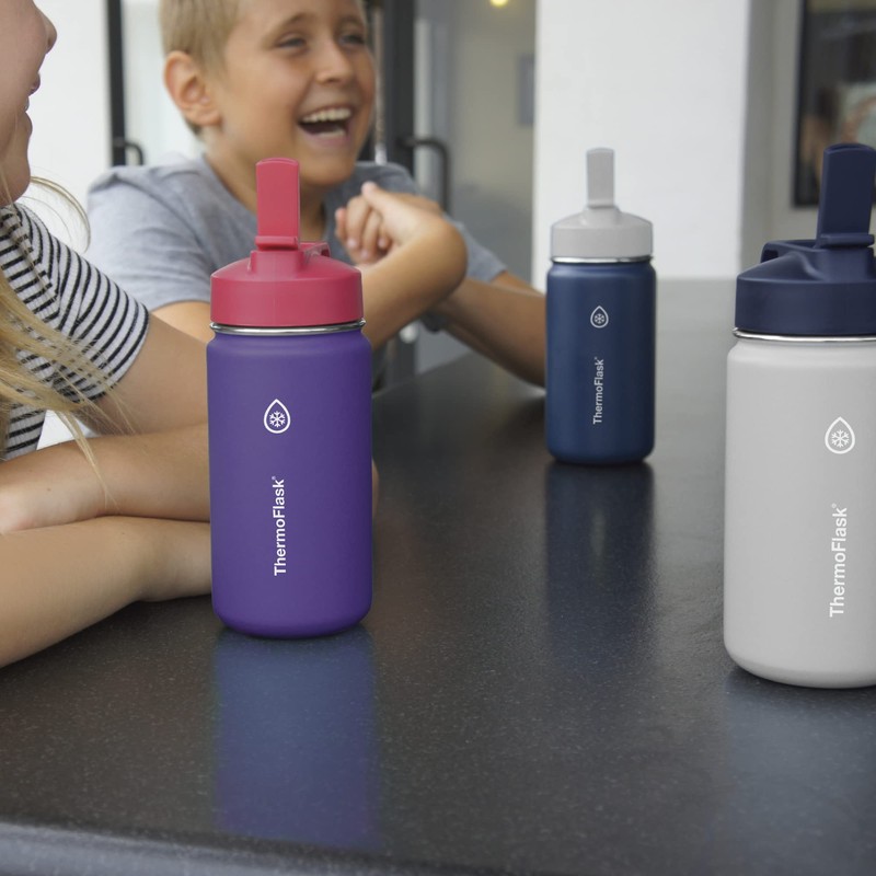 ThermoFlask Kids Bottle with Straw Lid - Durable & Dishwasher-Safe