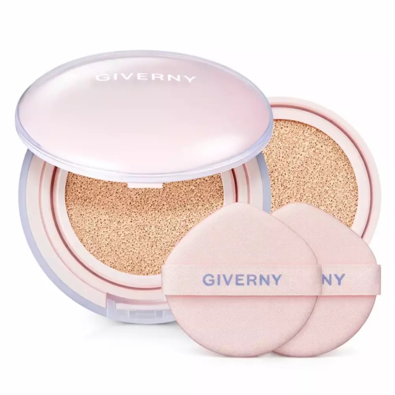 Giverny 지베르니 쿠션 파운데이션 듀이 글래시 본품+리필 SPF50+ 13g 17C