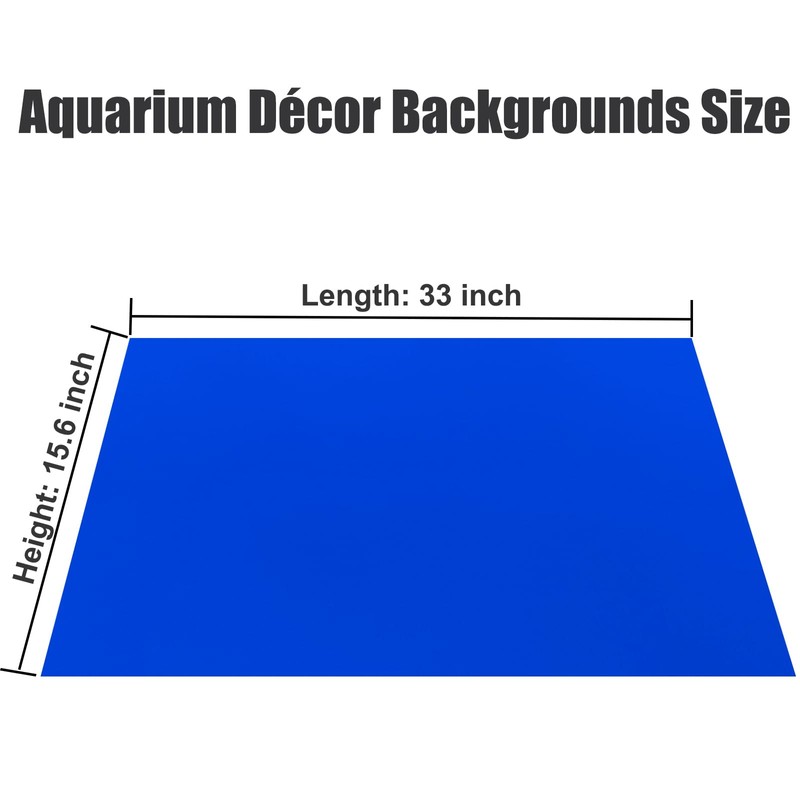 XCNO Blue Black Aquarium Background Poster Fish Tank Background Wallpaper