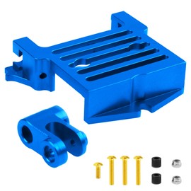 Vgoohobby Aluminum Alloy Standard Servo Mount Servo Adapter Bracket w/Servo Horn Compatible with Traxxas 1/5 X-Maxx 6S 8S RC Truck (Blue)