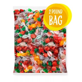 Sunny Island Hard Candy Assortment - Strawberry Bonbons, Ginger Mints, Peppermint, Cinnamon,