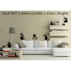Wall Stickers Wall tattoo, collection of 5 Banksy rats, large