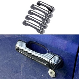 Barong for Jeep Wrangler JL JLU Sports Sahara Freedom Rubicon Unlimited Gladiator JT 2-Door & 4-Door 2018-2025 Accessories Door Handle Inserts Cover Trim (Carbon Fiber Pattern