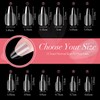 Nail Tips for Gel Extensions, 360PCS Clear Nail Tips Kit