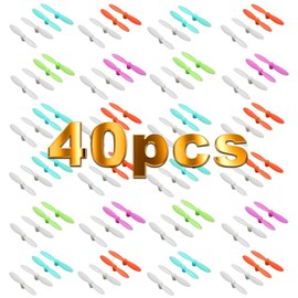 VUNIVERSUM 10 Sets of 40 Propeller Rotor Blades Compatible with Nano WLtoys V272 V676 E10 E10C E10W CX-10 CX10 CX-10A CX-10C CX-10W CX-10D CX-10WD 30 mm Quadcopter Drone Copter
