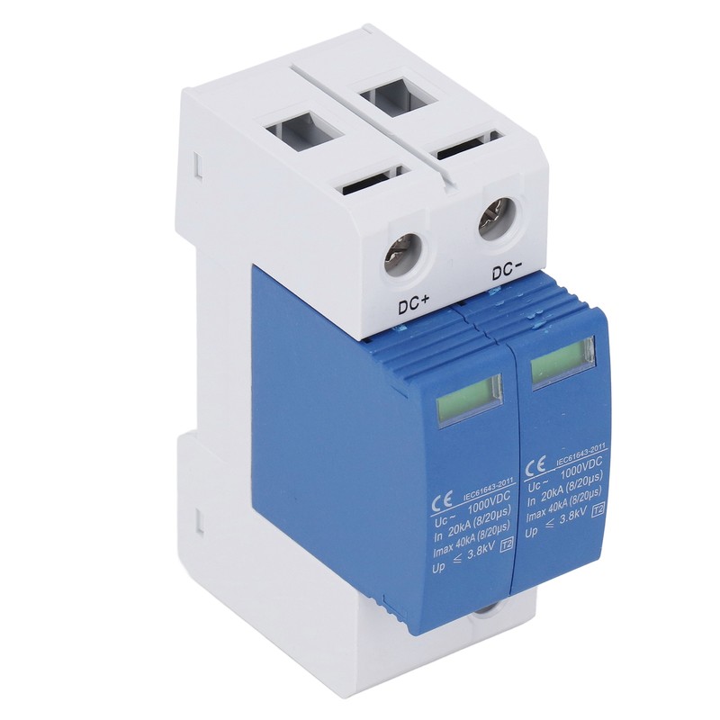 Surge Protective Device SPD Photovoltaic Breaker Protector DC1000V 40KA Blue