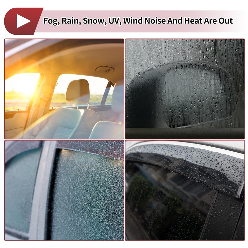 HEROFFIX 1 Set Window Deflectors for Mazda CX-5 2017-2024 Side