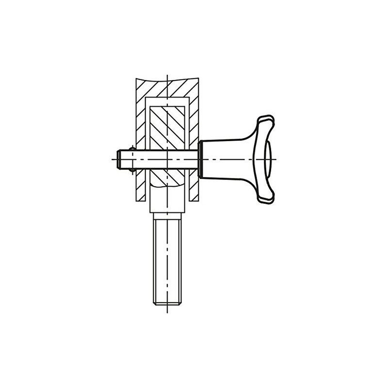 Toggle Ball Nyloc Locking Pin Shape A THERMOPLASTIC, Diameter 6