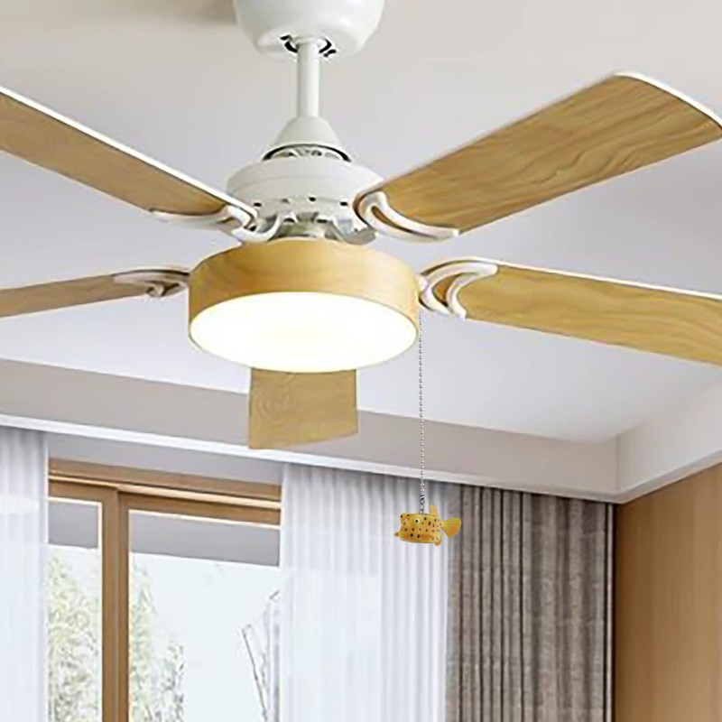 Dotlite Fish Ceiling Fan Pull Chain,12in Cute Yellow Fish Fan