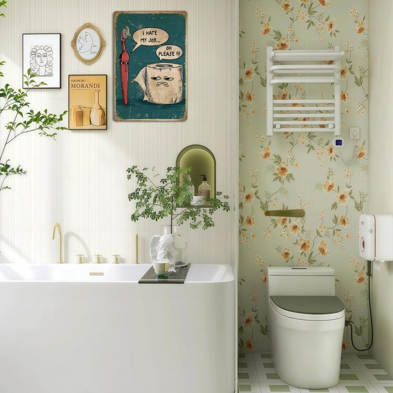 Bathroom Wall Decor,Toilet Wall Art,"I Hate My Job Oh Please"