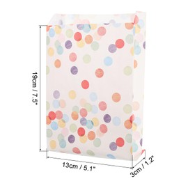 uxcell 100pcs Paper Sandwich Bags, 1.2x5.1x7.5 Inches Paper Lunch Sack Bags Kraft Paper Bags for Snacks, Bakery, Crafts, Multicolor Spot