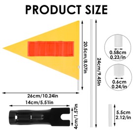 Grevosea Bike Flags with Pole for Safety, 6.2 Feet High Visibility Bicycle Flag Waterproof Tear-Resistant Reflective Safety Flag with Bicycle Mounting Bracket (yellow)