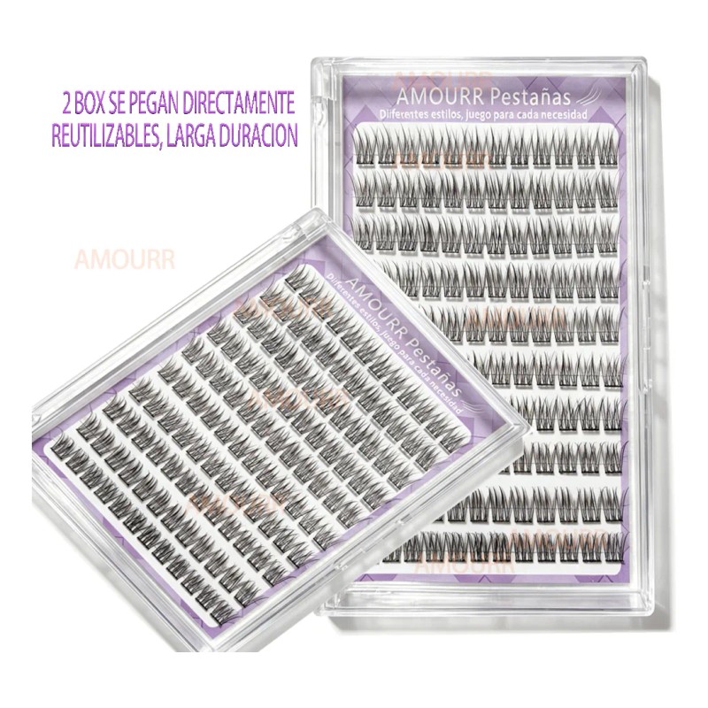 240 Pestañas Autoadhesivas Segmentadas De 1,2 Cm