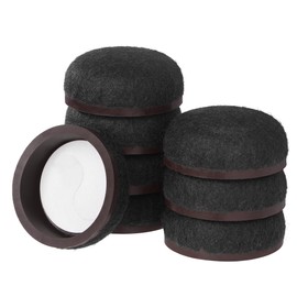 Aneaseit Felt Furniture Pads - Round Chair & Table Leg Protection for Hardwood Floors - Heavy Duty Floor Protectors - Pad Sliders for Chair Legs - 1.2 inch (31mm) 8 Pack - Black