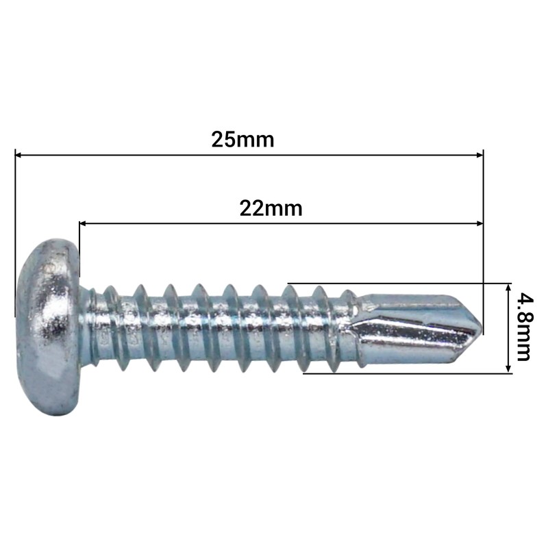 SKIR'CO (Pack of 150) Self Drilling Screws 4.8 x 22
