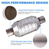 Yeoflagtrade 2.0" Universal Catalytic Converter, 2.0 Inch Inlet/Outle Cat Converter