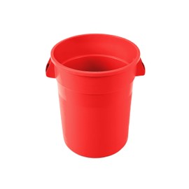32 Gallon Round Trash Can Round Recycling Bin Round Ingredient Can Commercial Trash Can Bin Storage Kitchen Garbage Can Storage Containers Kitchen Trash Can Garbage Bin Office Trash Can (1, Red)
