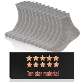 Ten Star Material Bamboo Low Quarter Thin Ankle Sock for Men and Women Anti Odor Natural Breathable Comfortable Socks 6 Pairs