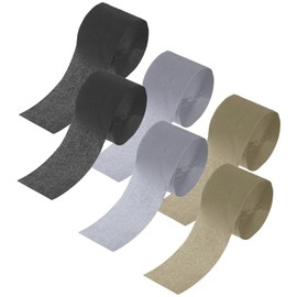6 Rolls Crepe Paper Streamers 492 Ft Gold Silver and Black Party Streamers Decorations Party Backdrop Decor for Birthday Wedding Baby Shower Graduation Party Supplies