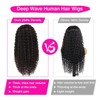 30 Inch Deep Wave Lace Front Wigs Human Hair 250
