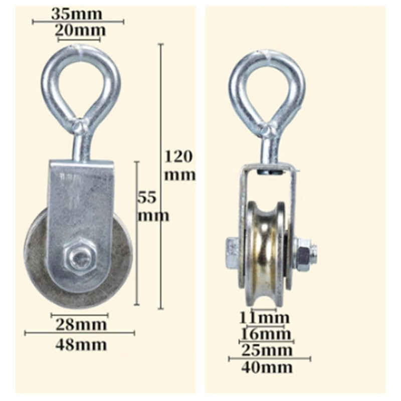 Snblzhef 1 PC Cable Pulley Rotation Traction Wheel Stainless Steel