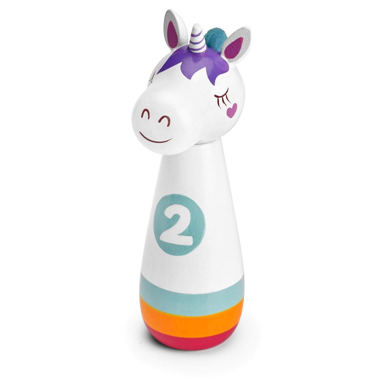 Mousehouse Gifts Wooden Unicorn Skittles Set for Children