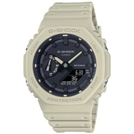 Casio G-SHOCK GA-2100 Series Men's Carbon Core Guard Digital Analog Combination Model, biege