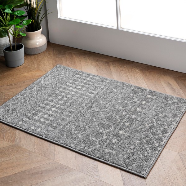 nuLOOM 2x3 Moroccan Blythe Area Rug, Dark Grey, Faded Bohemian