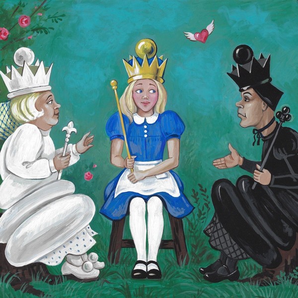 4x4 PRINT OF PAINTING RYTA ALICE IN WONDERLAND FAIRY TALE