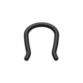 Pierced Owl 14-16GA Soft Touch Bioflex Flexible Septum Ring Retainer (Black, 14GA (1.6mm))
