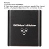 Ethernet Splitter RJ45 Network Port 1 to 2 Port Aluminum