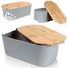 Vilde Bread Bin with Wooden Board Bread Basket Bread Bin