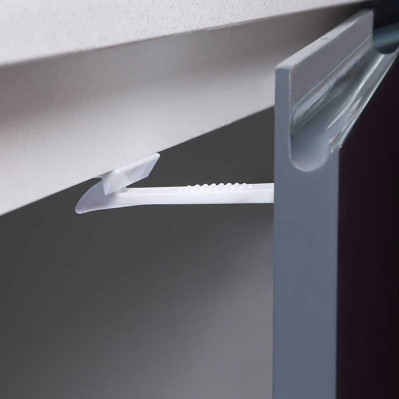 Dreambaby Adhesive Safety Latches for Drawers & Cabinets, White, 8