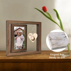 Nan I Love You to the Moon and Back Wood Photo Frame Grandmother Grandma Christmas Birthday Gifts, Display Two 15x10 CM
