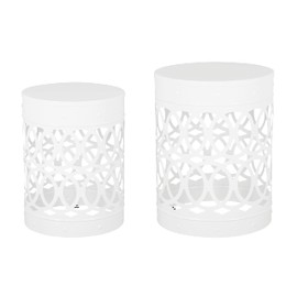 Christopher Knight Home Mellie Outdoor Side Tables - White (Set of 2)