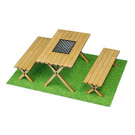 Cobaanii mokei工房 コバアニ模型工房 1/12 バーベキュウテーブルとイス 木製組立キット WF-009