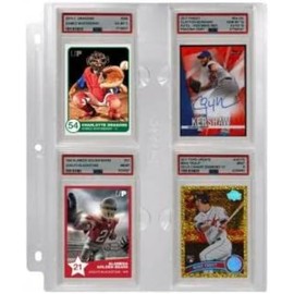Ultra PRO - 4 Pockets Page for PSA Slabs 1ct. - Protect Your Graded Gaming Cards, Sports Cards, and Collectible Cards to Keep in Pristine Condition Still Being Able to Show Off to Friends and Family