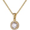 LuckyLy Collares para Mujer Baño Oro 14K Zirconia Cúbica, Regalos