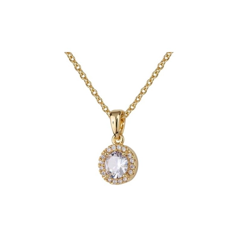 LuckyLy Collares para Mujer Baño Oro 14K Zirconia Cúbica, Regalos