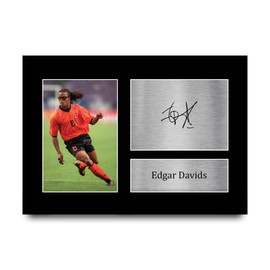 HWC Trading A4 Edgar Davids Holland Gifts Printed Signed Autograph Picture for Football Fans and Supporters