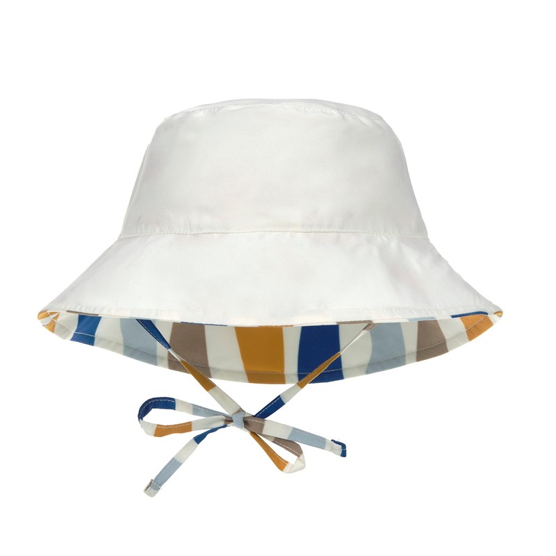 LÄSSIG Unisex Children's Sun Hat, Waves blue/nature