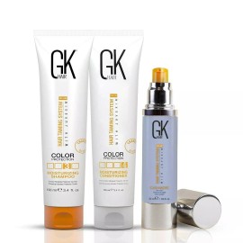 Champú hidratante y acondicionador GK HAIR con cachemira para días secos frizzy