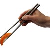 Kuvik Titanium Chopsticks with Gold Carrying Case - Ultralight and