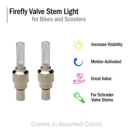 AlveyTech Multi-Color LED Firefly Valve Stem Light for Mini Dirt E-Bikes/Scoote